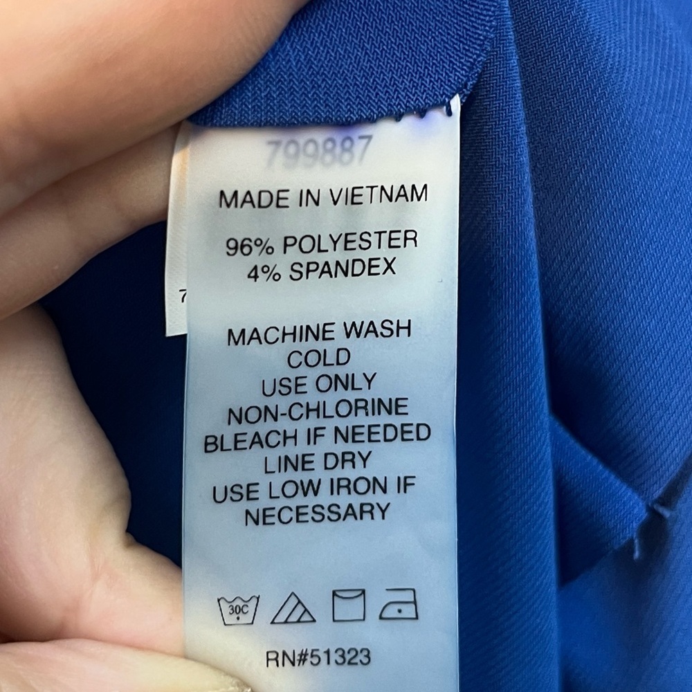 NWT. Chaus Royal Blue Stretch Knee Length Skirt Size M - Picture 5 of 6